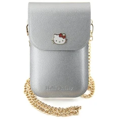 Сумка Hello Kitty Leather Metal Logo Chain Silver (Hel000091-0)