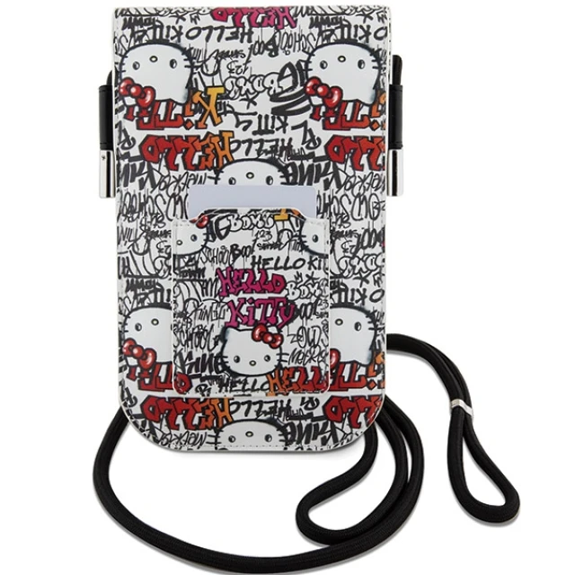 Сумка Hello Kitty Leather Tags Graffiti Cord Beige (Hel000097-0)