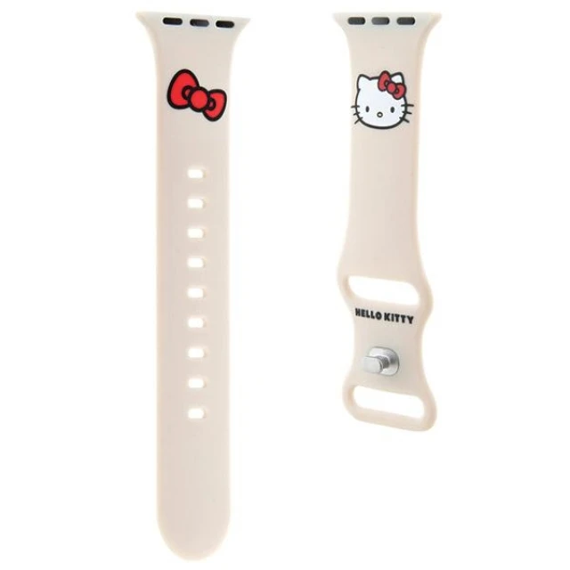 Ремінець Hello Kitty Silicone Kitty Head для Apple Watch 42 (10 series) | 41 | 40 | 38 mm Beige (Hel000060-0)