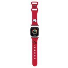 Ремінець Hello Kitty Silicone Kitty Head для Apple Watch 42 (10 series) | 41 | 40 | 38 mm Red (HKAWMSCHBLR)
