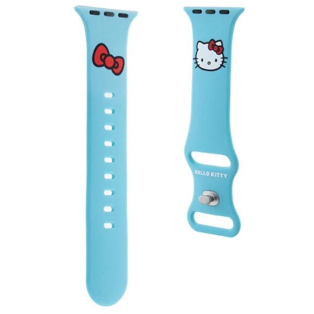 Ремінець Hello Kitty Silicone Kitty Head для Apple Watch 42 (10 series) | 41 | 40 | 38 mm Blue (Hel000053-0)