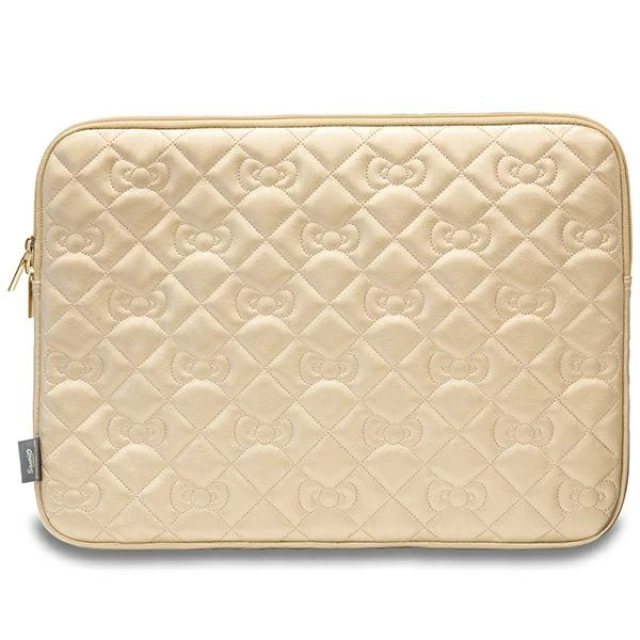 Чохол-папка для ноутбука Hello Kitty Sleeve Zip PU Quilted Bows 14 inch Gold (HKCSZPEKHBPD)