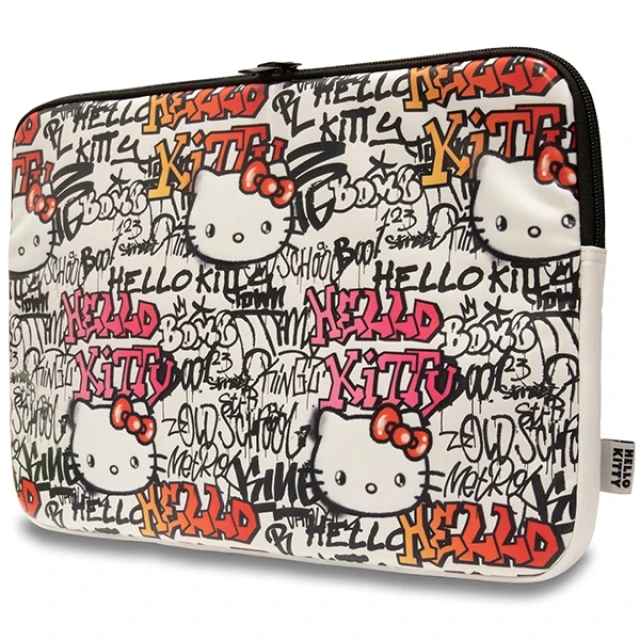 Чохол-папка для ноутбука Hello Kitty Sleeve Zip PU Tags Graffiti 14 inch Beige (HKCSZPDGPTE)
