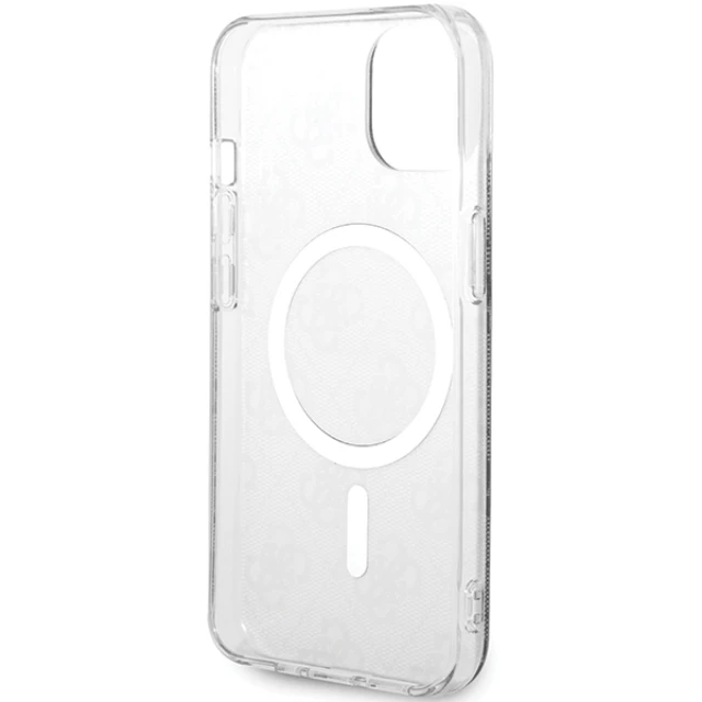 Чохол Guess 4G для iPhone 15 Plus | 14 Plus Black with MagSafe (GUHMP15MH4STK)