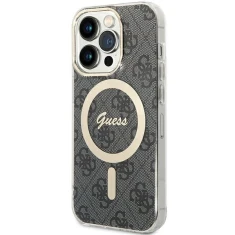 Чохол Guess IML 4G для iPhone 15 Pro Black with MagSafe (GUHMP15LH4STK)