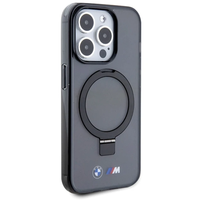 Чохол BMW Ring Stand M Collection для iPhone 15 Pro Black with MagSafe (BMHMP15LURSK)