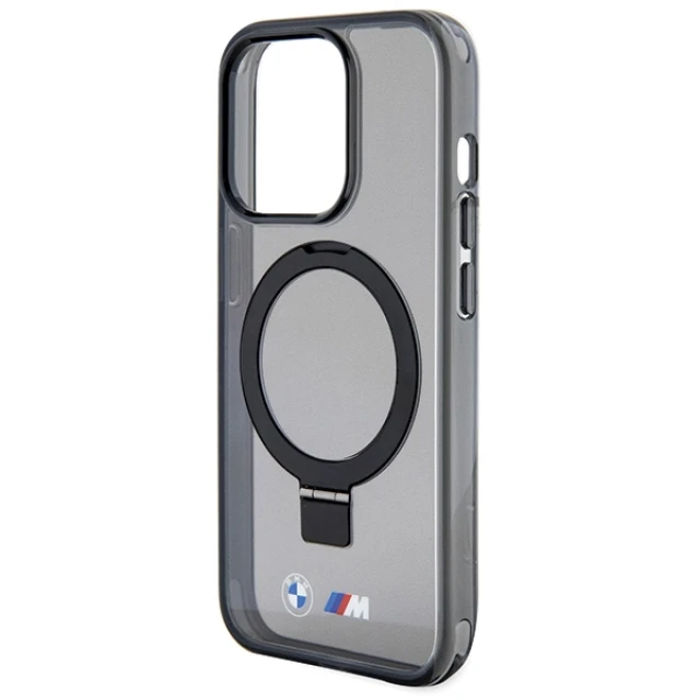 Чохол BMW Ring Stand M Collection для iPhone 15 Pro Black with MagSafe (BMHMP15LURSK)