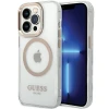 Чохол Guess Metal Outline для iPhone 15 Gold with MagSafe (GUHMP15SHTRMD)