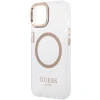 Чохол Guess Metal Outline для iPhone 15 Plus Gold with MagSafe (GUHMP15MHTRMD)