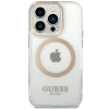 Чохол Guess Metal Outline для iPhone 15 Pro Gold with MagSafe (GUHMP15LHTRMD)
