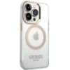 Чохол Guess Metal Outline для iPhone 15 Pro Gold with MagSafe (GUHMP15LHTRMD)