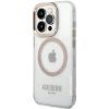 Чохол Guess Metal Outline для iPhone 15 Pro Max Gold with MagSafe (GUHMP15XHTRMD)