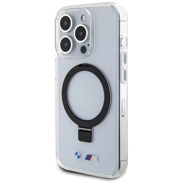 Чохол BMW Ring Stand M Collection для iPhone 15 Pro Clear with MagSafe (BMHMP15LURST)