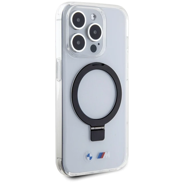 Чохол BMW Ring Stand M Collection для iPhone 15 Pro Clear with MagSafe (BMHMP15LURST)