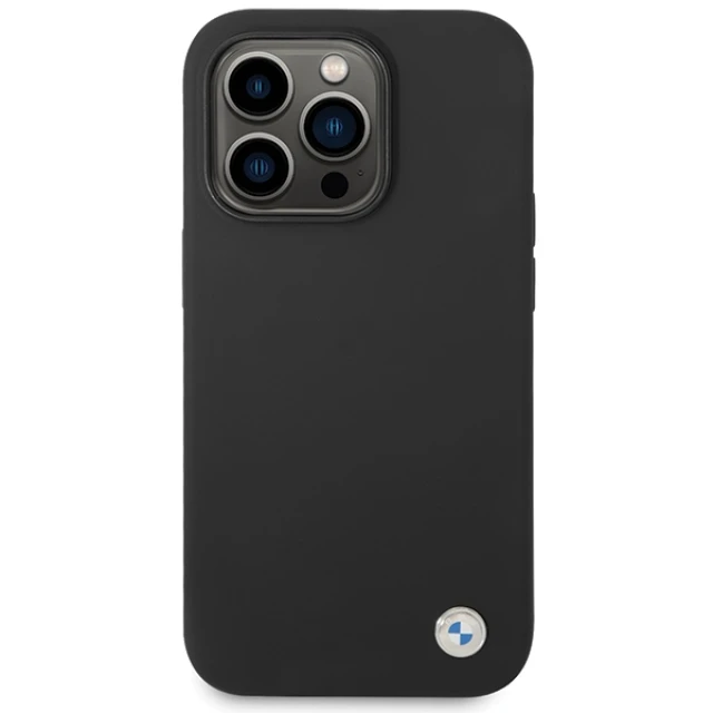 Чохол BMW Silicone Metal Logo для iPhone 15 Pro Black (BMHCP15LSILBK)