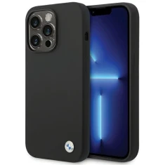 Чохол BMW Silicone Metal Logo для iPhone 15 Pro Max Black (BMHCP15XSILBK)
