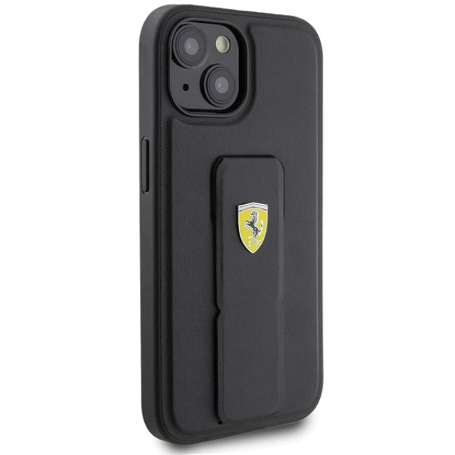 Чохол Ferrari Grip Stand для iPhone 15 Black (FEHCP15SGSPSIK)
