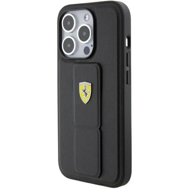 Чохол Ferrari Grip Stand для iPhone 15 Pro Max Black (FEHCP15XGSPSIK)