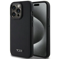 Чохол Tumi Leather Balistic Pattern для iPhone 15 Pro Black (TUHMP15LRBAK)