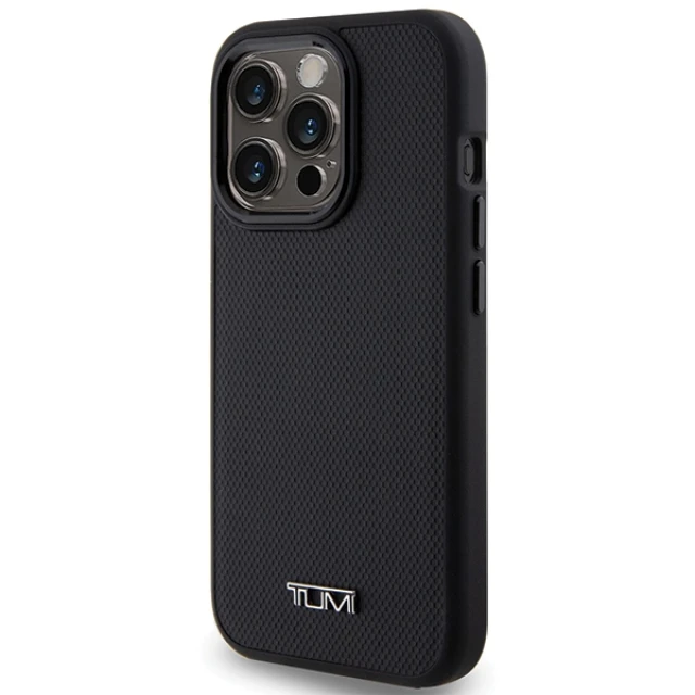 Чохол Tumi Leather Balistic Pattern для iPhone 15 Pro Black (TUHMP15LRBAK)