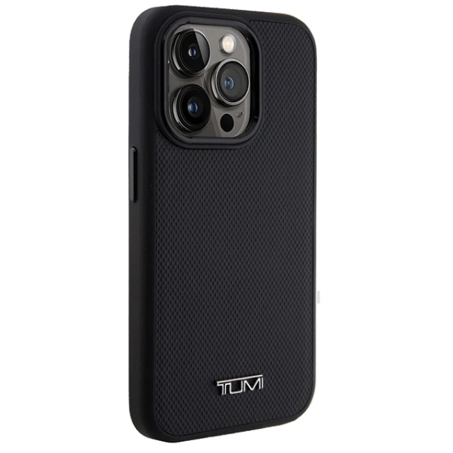 Чохол Tumi Leather Balistic Pattern для iPhone 15 Pro Black (TUHMP15LRBAK)