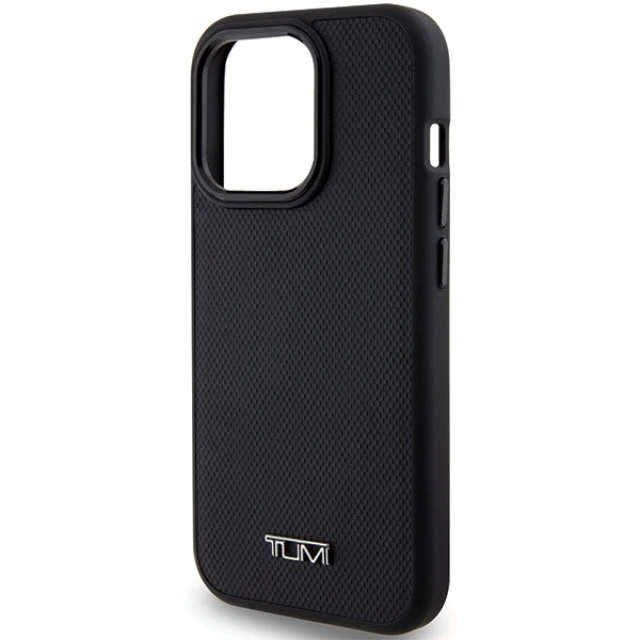 Чохол Tumi Leather Balistic Pattern для iPhone 15 Pro Black (TUHMP15LRBAK)