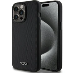 Чохол Tumi Leather Balistic Pattern для iPhone 15 Pro Max Black (TUHMP15XRBAK)