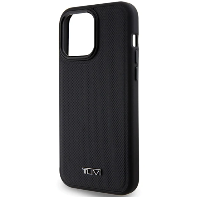 Чехол Tumi Leather Balistic Pattern для iPhone 15 Pro Max Black (TUHMP15XRBAK)