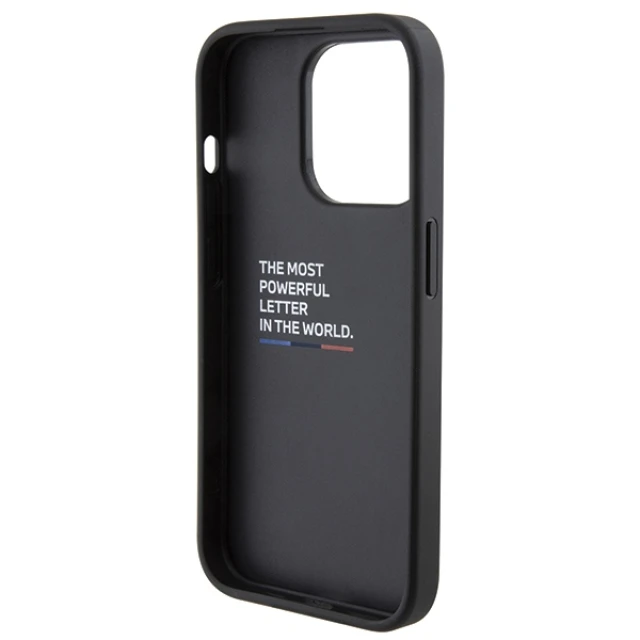 Чохол BMW Grip Stand Smooth & Perforated для iPhone 15 Pro Black (BMHCP15LGSPPRK)