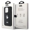 Чохол Karl Lagerfeld Gripstand Saffiano Choupette Pins для iPhone 14 Pro Black (KLHCP14LGSACHPK)