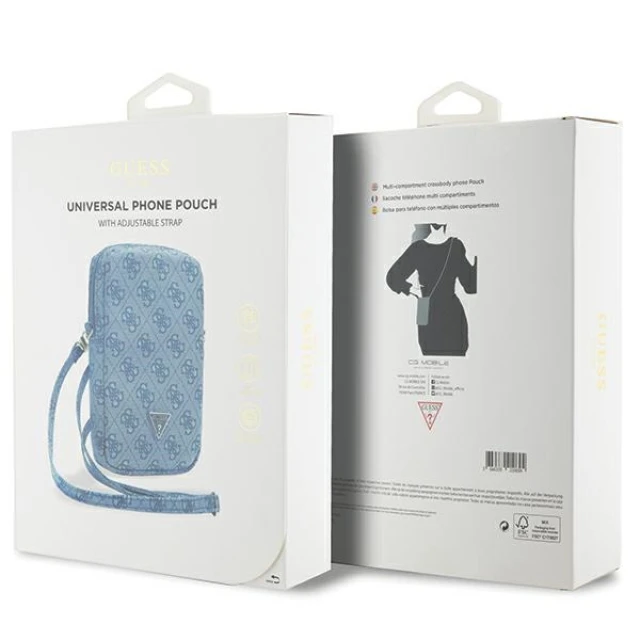 Сумка Guess 4G Triangle Metal Logo Wallet Zipper Pouch Blue (GUWBZP4GFTSB)