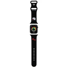 Ремешок Hello Kitty Silicone Kitty Head для Apple Watch 49 | 46 | 45 | 44 | 42 mm (1-3 series) Black (Hel000058-0)