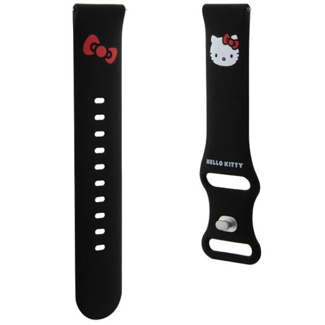 Ремінець Hello Kitty Silicone Kitty Head Універсальний 20mm Black (Hel000102-0)