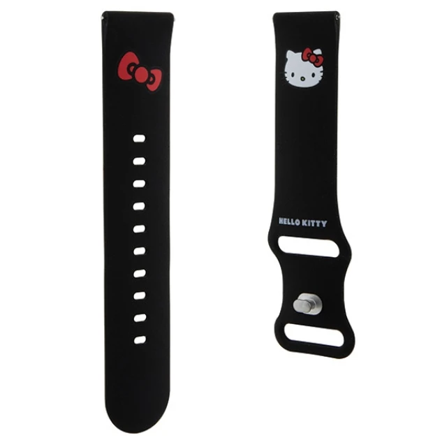 Ремінець Hello Kitty Silicone Kitty Head Black 22mm (Hel000103-0)