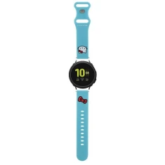 Ремешок Hello Kitty Silicone Kitty Head Blue 20mm (HKUWMSCHBLB)