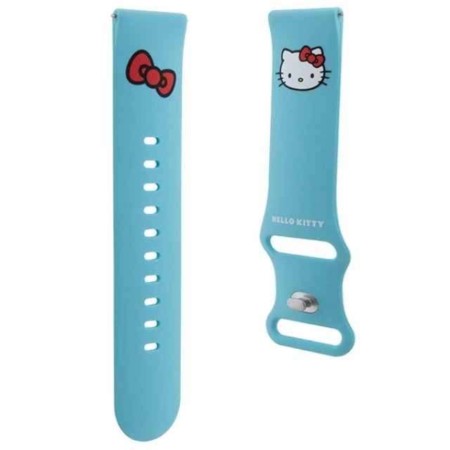 Ремінець Hello Kitty Silicone Kitty Head для Universal 22mm Blue (HKUWLSCHBLB)
