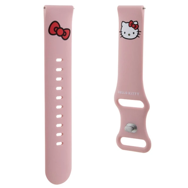 Ремінець Hello Kitty Silicone Kitty Head для Universal 20mm Pink (HKUWMSCHBLP)