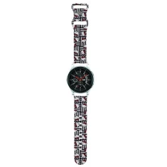 Ремінець Hello Kitty Silicone Heads & Stripes для Universal 22mm Black (Hel000107-0)