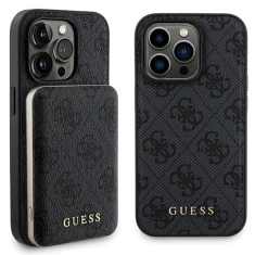 Чохол Guess 4G Metal Logo Hardcase and Powerbank 5000mAh для iPhone 14 Pro Max Black with MagSafe (GUBPM5P14X4GEMGK)