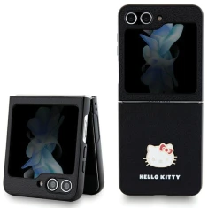 Чохол Hello Kitty Metal Logo Kitty Head для Samsung Galaxy Flip5 (F731) Black (HKHCZF5PGHDLMK)