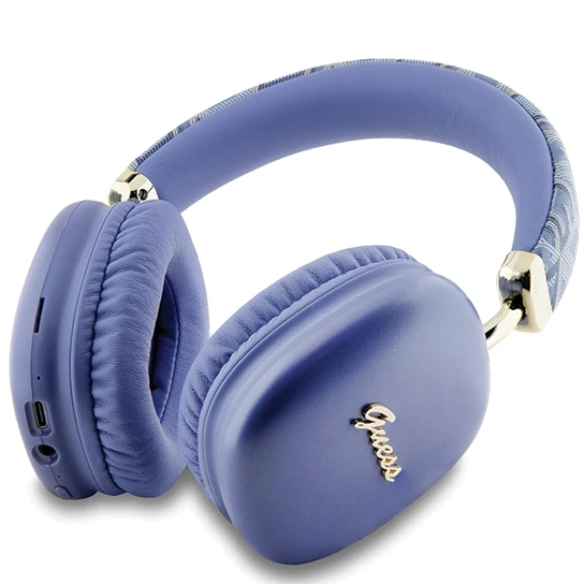 Бездротові навушники Guess Gcube Metallic Script Logo Purple (GUBHK1GCTCSU)