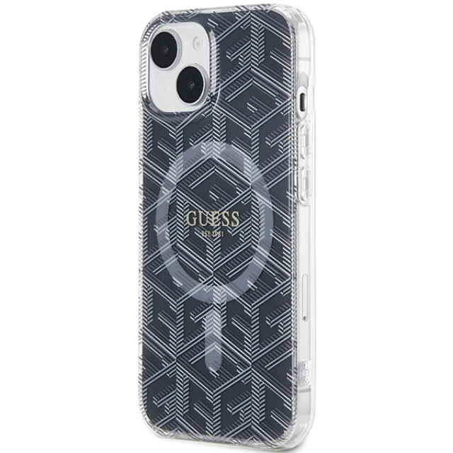 Чохол Guess IML GCube для iPhone 15 | 14 | 13 Black with MagSafe (GUHMP15SHGCUSTGK)