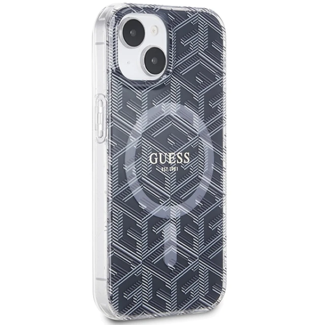 Чохол Guess IML GCube для iPhone 15 | 14 | 13 Black with MagSafe (GUHMP15SHGCUSTGK)