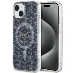 Чехол Guess IML GCube для iPhone 15 Plus | 14 Plus Black with MagSafe (GUHMP15MHGCUSTGK)