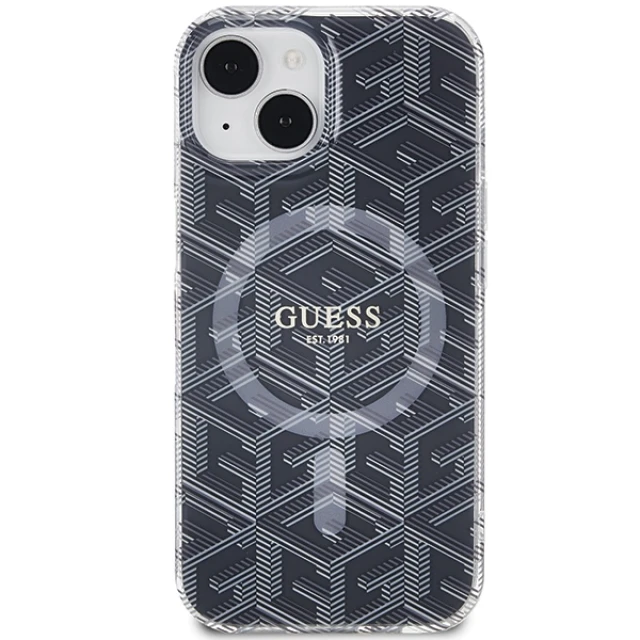 Чохол Guess IML GCube для iPhone 15 Plus | 14 Plus Black with MagSafe (GUHMP15MHGCUSTGK)