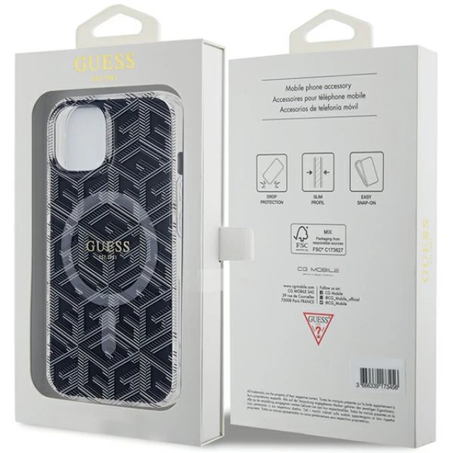 Чохол Guess IML GCube для iPhone 15 Plus | 14 Plus Black with MagSafe (GUHMP15MHGCUSTGK)