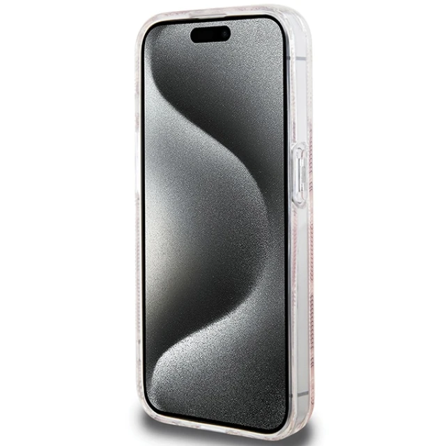 Чохол Guess IML GCube для iPhone 15 Pro Pink with MagSafe (GUHMP15LHGCUSTGP)