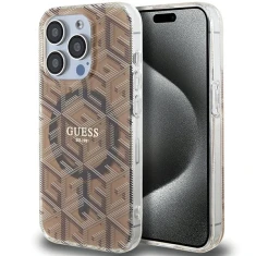 Чохол Guess IML GCube для iPhone 15 Pro Max Brown with MagSafe (GUHMP15XHGCUSTGW)