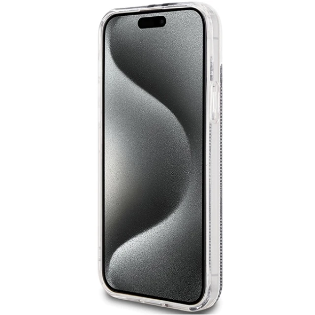 Чехол Guess IML 4G Gold Stripe для iPhone 15 Plus | 14 Plus Black (GUHCP15MH4PSEGK)