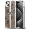 Чохол Guess IML 4G Gold Stripe для iPhone 15 Plus | 14 Plus Brown (GUHCP15MH4PSEGW)